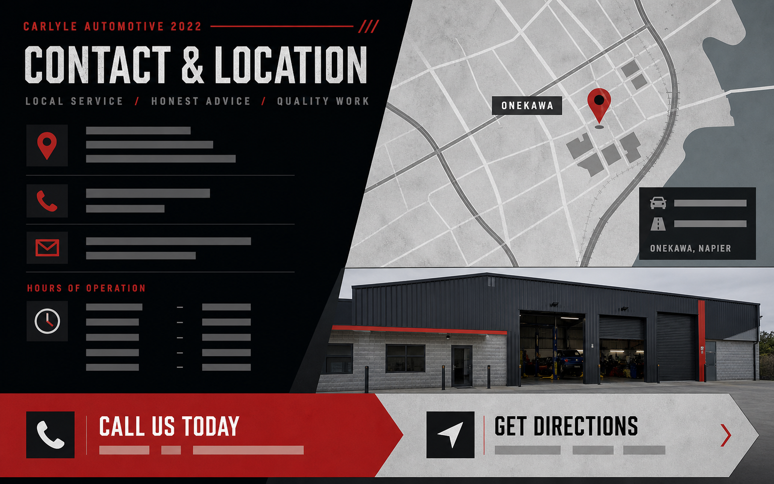 Generated placeholder contact and location section reference.
