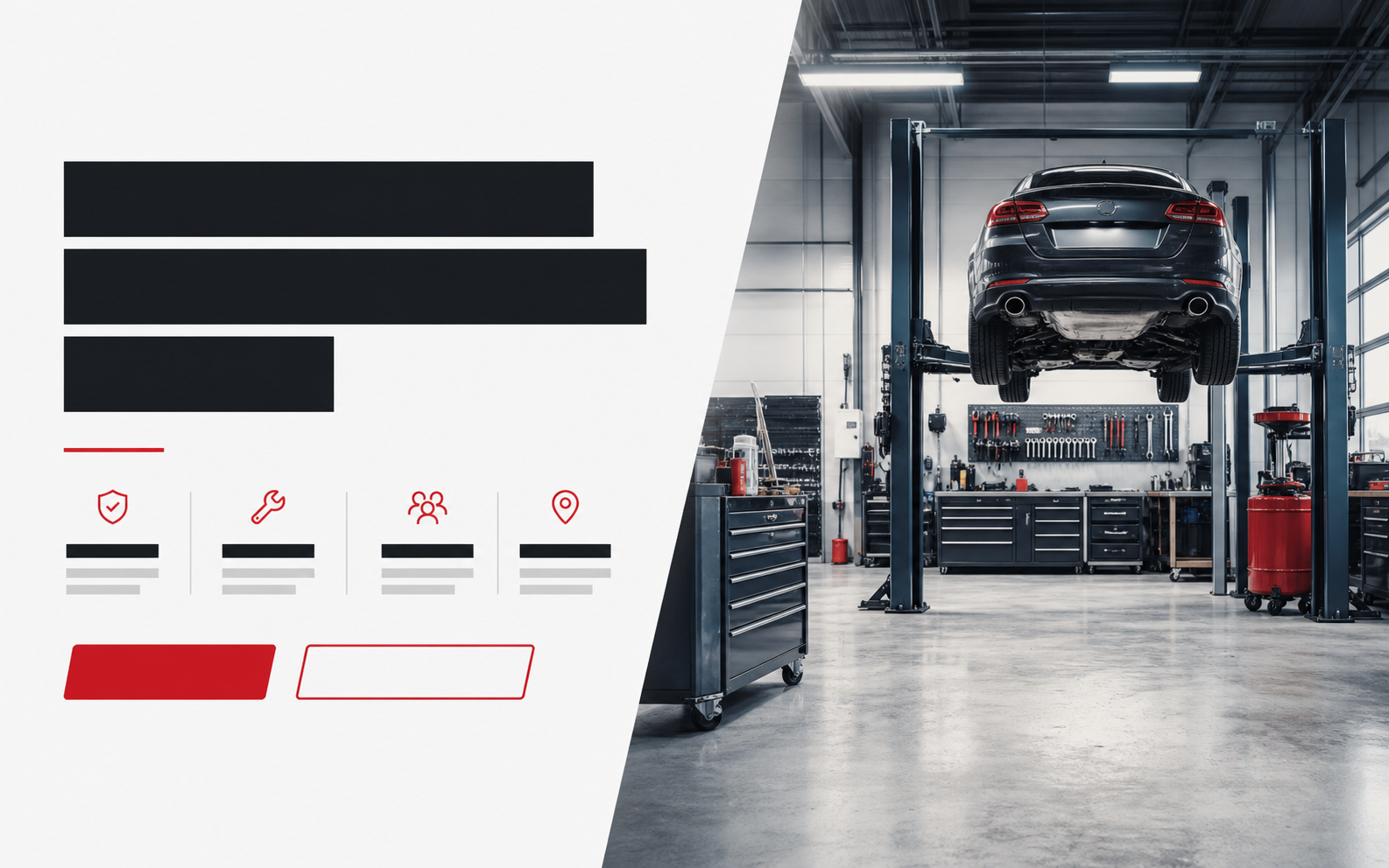 Generated placeholder reference of a clean independent automotive workshop bay.